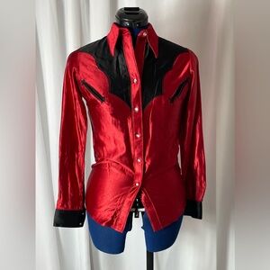 NYE! Rockmount Red and Black Urban Western Shirt Women’s S